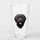 Verre Labradoodle Chien noir (Devant)