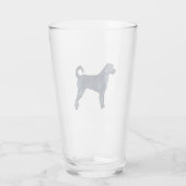 Verre Labradoodle Chien race Silhouette Aquarelle noire (Dos)