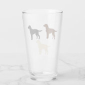 Verre labrador extraction toutes les couleurs silhouette (Dos)