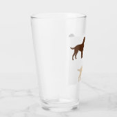 Verre labrador extraction toutes les couleurs silhouette (Droite)
