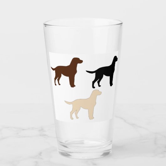 Verre labrador extraction toutes les couleurs silhouette (Devant)