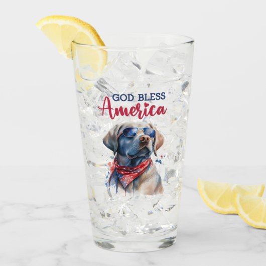 Verre Labrador Patriotique (Devant glace)