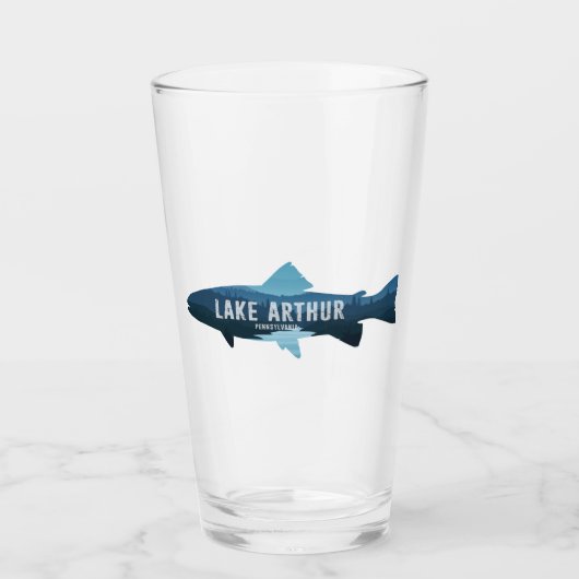 Verre Lac Arthur Pennsylvanie Poisson (Devant)