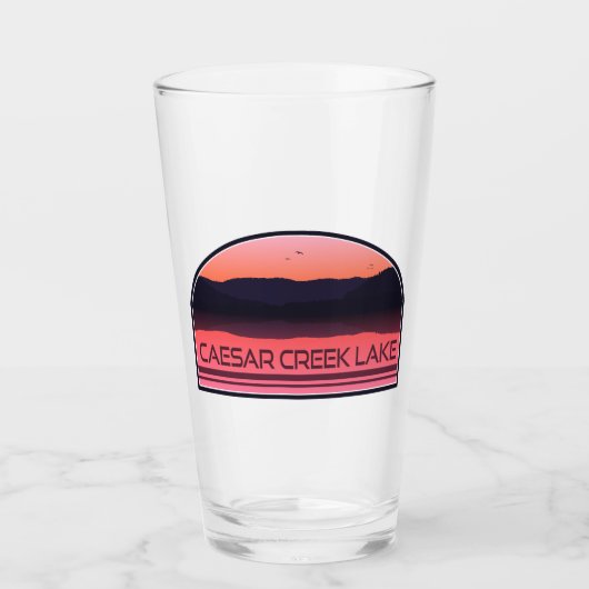 Verre Lac Caesar Creek Ohio Red Sunrise (Devant)