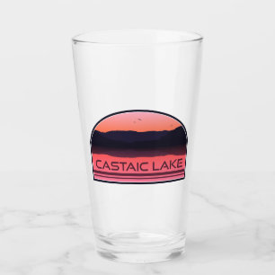 Verre Lac Castaic Californie Red Sunrise