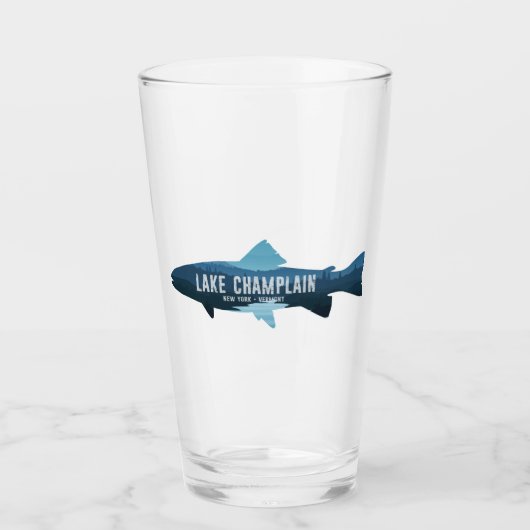 Verre Lac Champlain New York Vermont Poisson (Devant)