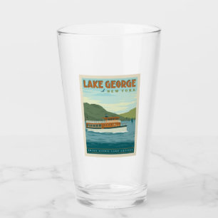 Verre Lac George, New York   Bateau vintage