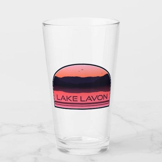 Verre Lac Lavon Texas Red Sunrise (Devant)
