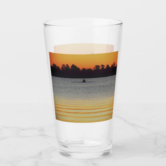 Verre Lac Wendouree Calme Avant la Tombée de la Nuit (Devant)