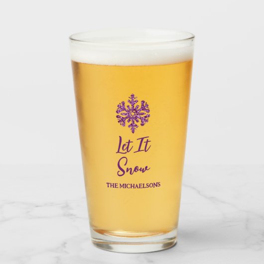 Verre Laisser neiger Flèche-neige pourpre (Devant (rempli))