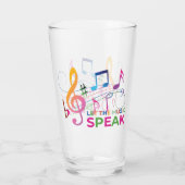 Verre Laissez La Musique Parler, Notes Musicales (Dos)