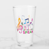 Verre Laissez La Musique Parler, Notes Musicales (Devant)