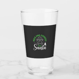 Verre Lait et biscuits de Noël pour le Père Noël