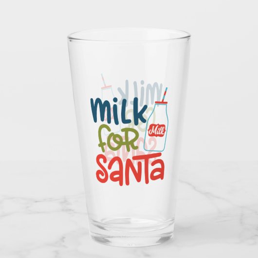 Verre Lait pour Père Noël (Devant)