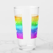 Verre L'amour est Amour Gay pride Monogramme Aquarelle a (Droite)