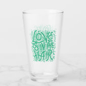 Verre L'amour vert est dans les cheveux (Dos)