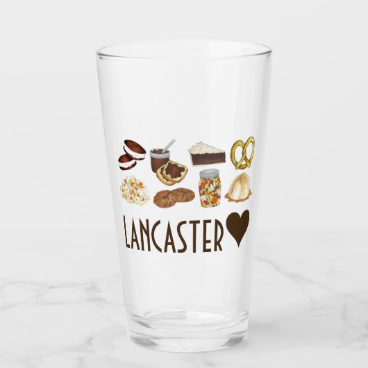 Verre Lancaster Pennsylvania PA Pays de l'Amish alimenta (Devant)