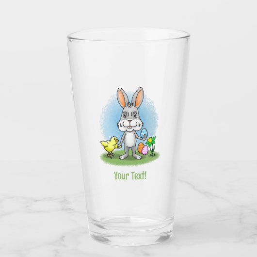 Verre Lapin de Pâques et la Poule (Devant)