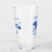 Verre L'aquarelle bleue de papa de chien de bétail (Gauche)