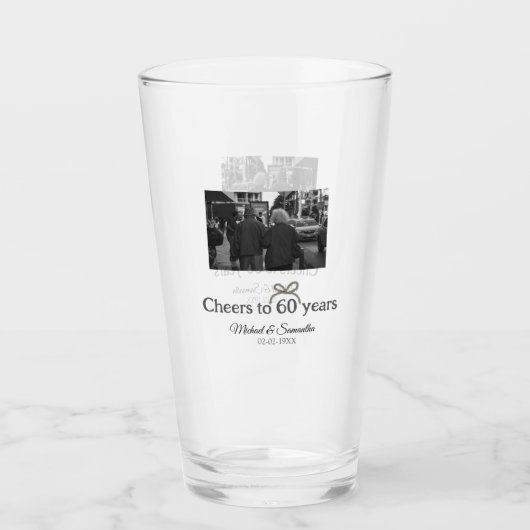 Verre L'arc d'or applaudit à 60 ans de mariage (Devant)