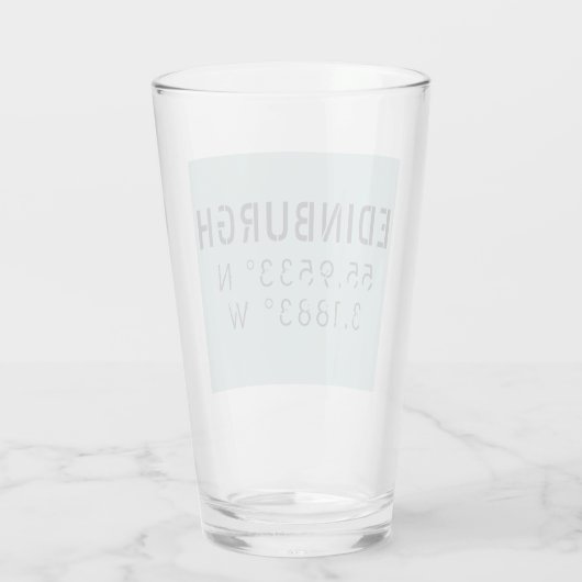 Verre Latitude et longitude d'Édimbourg (Dos)