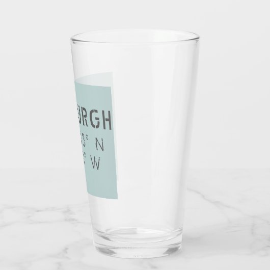Verre Latitude et longitude d'Édimbourg (Gauche)