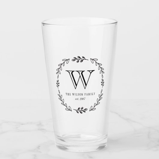 Verre Laurel Monogramme (Devant)