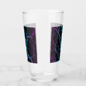 Verre Lave de l'espace fissuré - violet/cyan (Droite)
