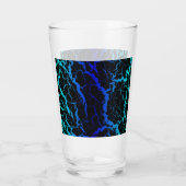 Verre Lave spatiale craquelée - Cyan/Bleu (Dos)