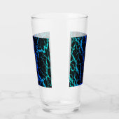 Verre Lave spatiale craquelée - Cyan/Bleu (Gauche)