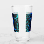 Verre Lave spatiale craquelée - Cyan/Bleu (Droite)