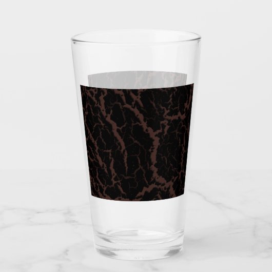 Verre Lave spatiale craquelée - Marron (Devant)