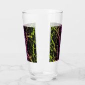 Verre Lave spatiale fissurée - Vert citron/Rose (Gauche)