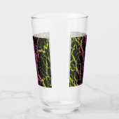 Verre Lave spatiale fissurée - Vert citron/Rose (Droite)