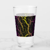 Verre Lave spatiale fissurée - Violet/Jaune (Dos)