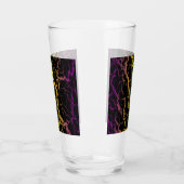 Verre Lave spatiale fissurée - Violet/Jaune (Gauche)