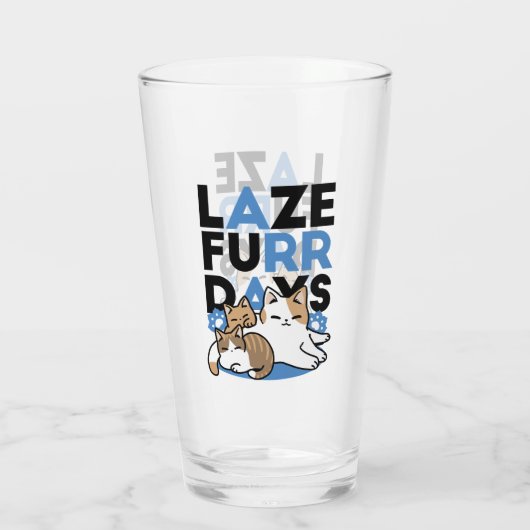 Verre Laze Furr Days - Cute Lazy Cats Design (Dos)
