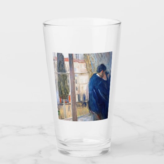 Verre Le baiser (par Edvard Munch) (Devant)