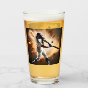Verre Le Baseball Super Jouer À La Course À Domicile,