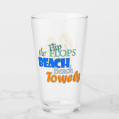 Verre Le Beach Flip Flops Serviettes Graphiques été (Dos)