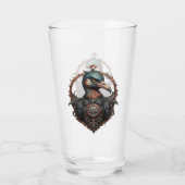 Verre "Le bec de fer : un ibis à vapeur" (Dos)