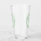Verre Le Bonheur Est Une Guirlande Verte À L'Intérieur D (Droite)