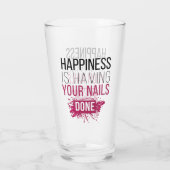 Verre Le bonheur mignon a vos clous faits (Dos)