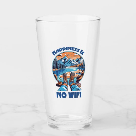 Verre Le Bonheur N'Est Pas Une Source De Randonnée Wifi (Devant)