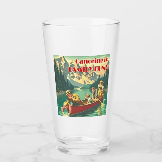 Verre Le Canoë Est Un Plaisir Familial (Devant)