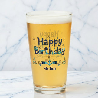 Verre Le "Capitaine de la fête" Chope personnalisée