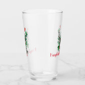 Verre Le cerf de Noël et le cardinal avec Holly (Droite)