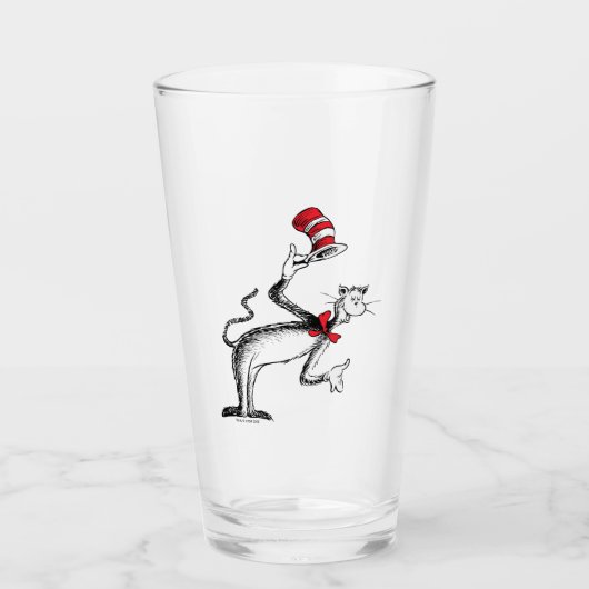Verre Le Chat Chapeauté s'incline (Devant)