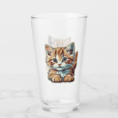 Verre Le chaton orange plein de malice (Dos)