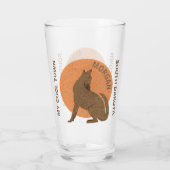 Verre Le cool rustique de cuir de Faux de coyote (Dos)